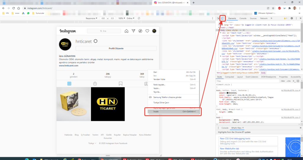 2020-11-27_15-12-57-1024x543 Bilgisayar da Instagram’a Fotoğraf Paylaşımı Nasıl Yapılır? (resimli)