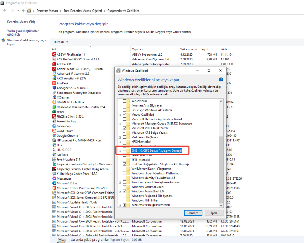 2021-12-02_18-26-53-1024x820 Windows 10'da SMB1, SMB2 protokolü hatası çözümü